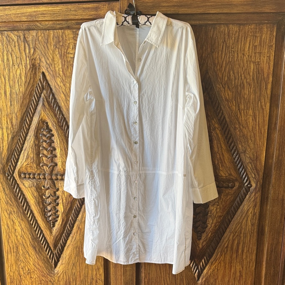 Eileen Fisher White Shirt Dress